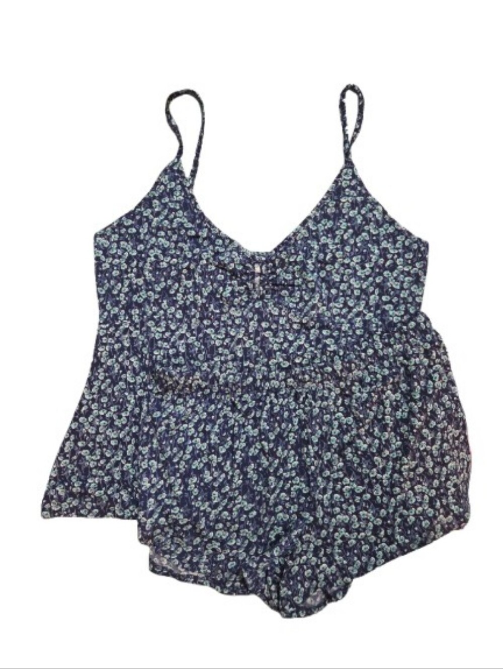 Women’s Navy Floral Smocked Lounge Top